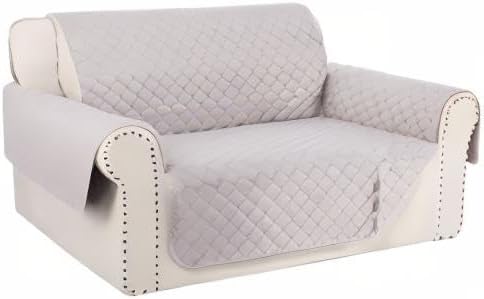 Reversible Loveseat Sofa Covers Couch Cover Furniture Protector(Loveseat Small,Beige/Beige)