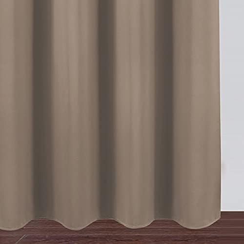 LEMOMO Cappuccino Thermal Blackout Curtains/52 x 95 Inch/Set of 2 Panels Room Darkening Curtains for Bedroom