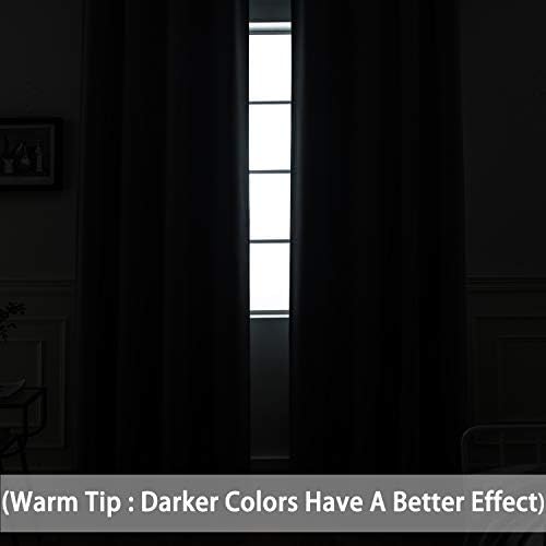 Yakamok Blackout Sliding Glass Door Curtains, Thermal Insulated Window Treatment Drapes for Patio Doors, Grommet Extra Wide Curtain Panels for Living Room, Bedroom (1 Panel, Black, 100W x 96L)