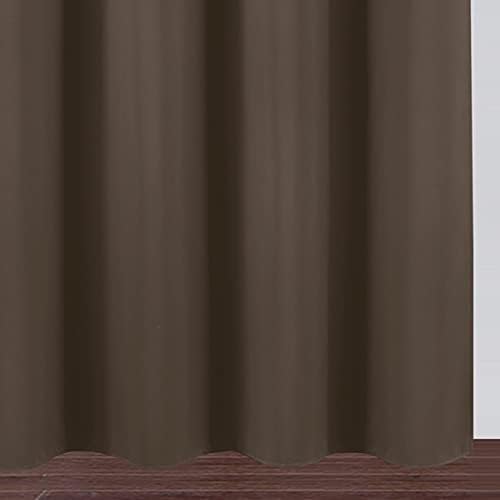 LEMOMO Chocolate Brown Thermal Blackout Curtains/52 x 54 Inch/Set of 2 Panels Room Darkening Curtains for Bedroom
