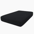 hyha Milk Silk Couch Cushion Covers, Soft Magic Sofa Covers Washable for 2 Cushion Couch, Stretch Sectional Outdoor Cushion Covers for Patio Furniture with Elastic Bottom(Medium, Black)