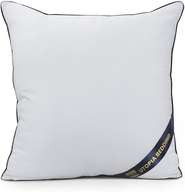 Utopia Bedding Throw Pillow Inserts (Pack of 4, White), 22 x 22 Inches Decorative Indoor Pillows for Sofa, Bed, Couch, Cushion Sham Stuffer