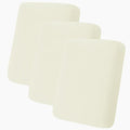 hyha Milk Silk Couch Cushion Covers, Soft Magic Sofa Covers Washable for 3 Cushion Couch, Stretch Sectional Outdoor Cushion Covers for Patio Furniture with Elastic Bottom(3 Packs, Cream)