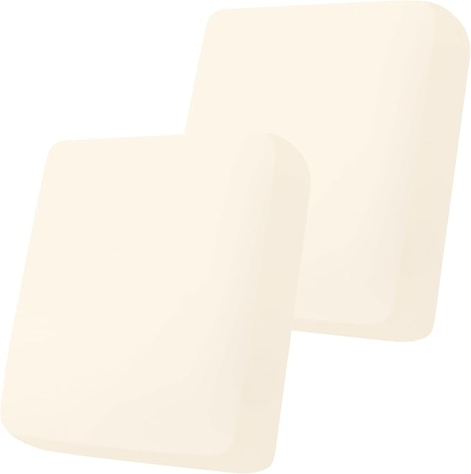 Smiry Printed Couch Cushion Covers, Stretch Soft Couch Covers for Sofa, Washable Non-Slip Sofa Slipcover Furniture Protector for Indoor and Outdoor (2 Pack, Cream)