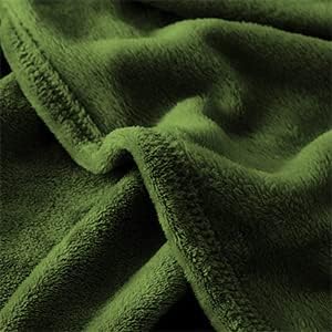 KMUSET Super Soft Throw Blanket Premium Silky Flannel Fleece Throw Size Green Microfiber Lightweight Blanket All Season Use