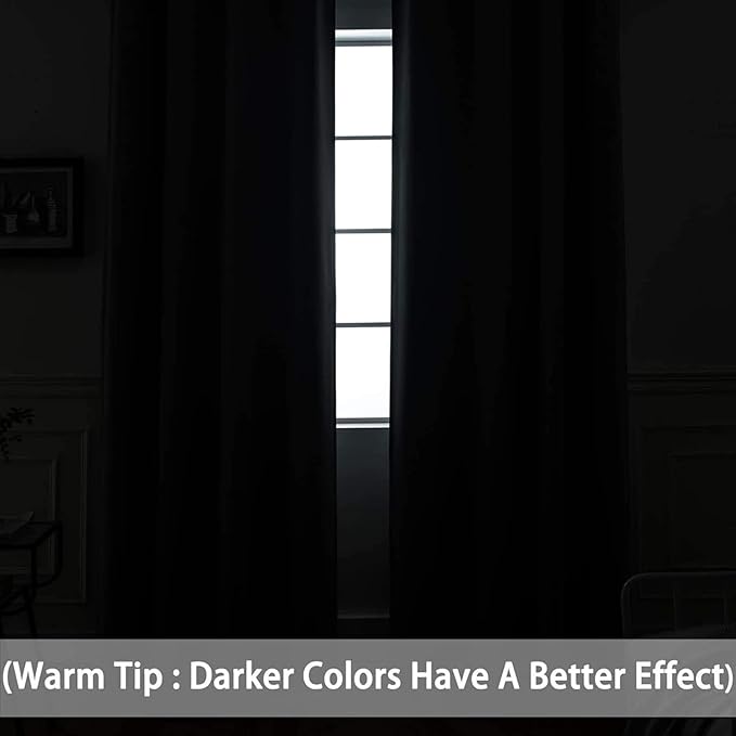 Yakamok Wide Thermal Blackout Patio Door Curtain Panel,Beige Grommet Sliding Door Insulated Curtains, Extra Wide Curtains for Sliding Glass Door,Beige, W52 x L84, 1 Panel