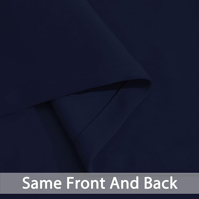 Yakamok Navy Blackout Curtains for Bedroom Window Treatment Boys Girls Kids Bedroom Curtains Thermal Insulated Grommet Blackout Curtain Panels for Living Room - 52" W by 84" L, Navy, 1 Panel