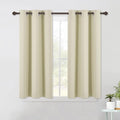 NICETOWN Room Darkening Curtain Panels for Living Room, Thermal Insulated Grommet Room Darkening Draperies/Drapes for Window (Beige, 2 Panels, W42 x L45 -Inch)