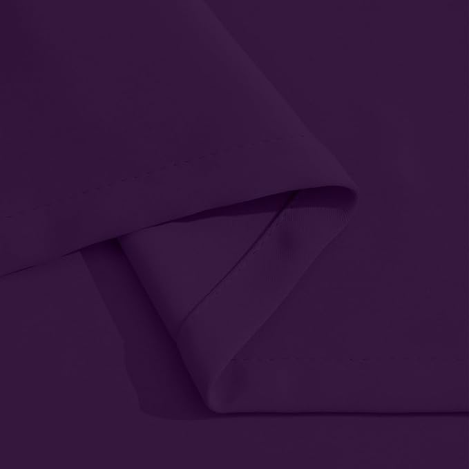 Yakamok Wide Thermal Blackout Patio Door Curtain Panel,Purple Grommet Sliding Door Insulated Curtains, Extra Wide Curtains for Sliding Glass Door,Purple, W52 x L84, 1 Panel