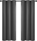 Yakamok Blackout Curtains for Bedroom, Thermal Insulated Room Darkening Curtains, Light Blocking Blackout Drapes for Living Room- 2 Panels,42x72 Inch, Charcoal Grey
