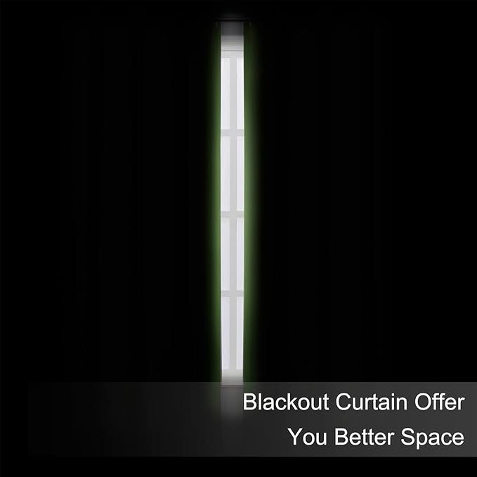 LEMOMO Blackout Curtains 52 x 90 Inch Long Light Green Curtains Set of 2 Panels Room Darkening Curtains for Bedroom and Living Room