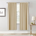 RYB HOME Curtains for Bedroom Living Room 72 inches Long, Thermal Insulated Privacy Rod Pocket Drapes for Nursery Office Home Theater, Width 34 by Length 72, Biscotti Beige, 2 Panels
