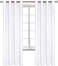 BGment Room Darkening Curtains 72 Inches Long - Grommet Thermal Insulated Drapes Window Treatment Curtains for Bedroom, 2 Panels, 52 x 72 Inch, Pure White