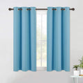 NICETOWN Blackout Curtains & Drapes for Bedroom, Teal Blue, W34 x L48, Set of 2, Triple Weave Grommet Top Thermal Insulated Light Blocking Panels for Bathroom/Living Room