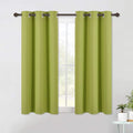 NICETOWN Blackout Window Curtains 60 inch Length 2 Panels, 34 x 60 Inch, Fresh Green, Grommet Top Room Darkening Thermal Insulated Solid Vertical Drapes for Bedroom/Kid Room