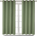 BGment Room Darkening Curtains 45 Inches Long - Grommet Thermal Insulated Drapes Window Treatment Curtains for Bedroom, 2 Panels, 52 x 45 Inch, Grass Green