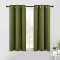 NICETOWN Blackout Window Curtains 60 inch Length 2 Panels, 34 x 60 Inch, Olive Green, Grommet Top Room Darkening Thermal Insulated Solid Vertical Drapes for Bedroom/Kid Room