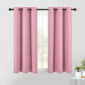 NICETOWN Blackout Curtains & Drapes for Bedroom, Rouge Pink, W34 x L40, Set of 2, Triple Weave Grommet Top Thermal Insulated Light Blocking Panels for Bathroom/Living Room