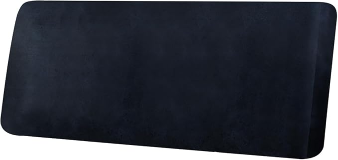 Leather Look Couch Cushion Covers Sofa Seat Slipcovers Sets Couches Furniture Protector for Sectional Armchair Loveseat Pets Kids Stretch Spandex Fabric (1 Cushion Sofa, Navy)