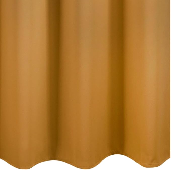 LEMOMO Mustard Yellow Blackout Curtains/38 x 54 Inch/Set of Two Panels Grommet Living Room Curtains