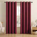 Joydeco Blackout Curtains for Bedroom 84 inch Long 2 Panels, Thermal Insulated Room Darkening Curtains with Grommets, Soft Window Drapes for Living Room (W52 x L84 Inch, Burgundy Red)