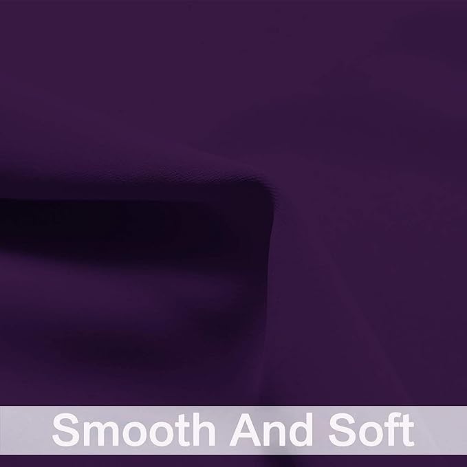 Yakamok Blackout Curtains Room Darkening Thermal Insulated Window Panels,Solid Grommet Top Drapes for Bedroom/Living Room(62Wx72L, Purple, 2 Panels)