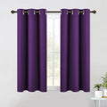 NICETOWN Blackout Curtain Panels for Kids Adult Room, Triple Weave Home Decoration Thermal Insulated Solid Ring Top Blackout Curtains/Drapes (Set of 2, 42 x 54 Inch, Royal Purple)