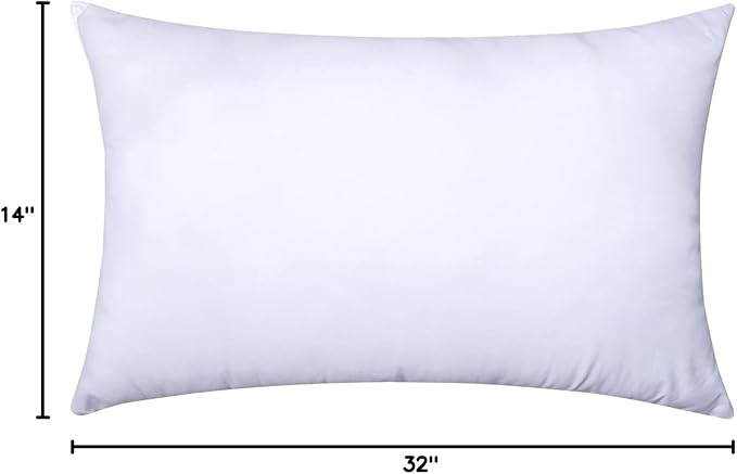 MIULEE Throw Pillow Insert Premium Pillow Stuffer Sham Rectangle Form for Decorative Cushion Bed Couch Sofa 14x32 Inch