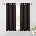 NICETOWN Blackout Curtains & Drapes for Bedroom, Toffee Brown, W34 x L40, Set of 2, Triple Weave Grommet Top Thermal Insulated Light Blocking Panels for Bathroom/Living Room