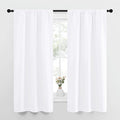 NICETOWN White Curtains for Bedroom, Short Curtains & Draperies for Small Window, Home Decoration Draperies (34 in x 63 in (W x L), 2 PCs)