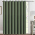 H.VERSAILTEX Blackout Patio Curtains 100 x 84 Inches for Sliding Door Extral Wide Blackout Curtain Panels Thermal Insulated Room Divider - Grommet Top, 7' Tall by 8.5' Wide - Bronze Green