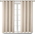 BGment Blackout Curtains - Grommet Thermal Insulated Room Darkening Bedroom and Living Room Curtains, Set of 2 Panels (52 x 45 Inch, Champagne)