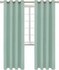 BGment Blackout Curtains - Grommet Thermal Insulated Room Darkening Bedroom and Living Room Curtains, Set of 2 Panels (52 x 84 Inch, Frosty Green)