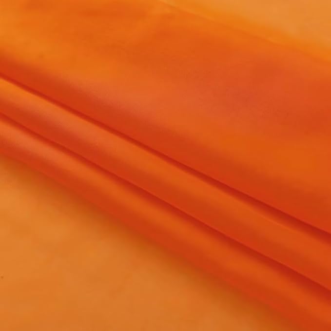 SpaceDresser Basic Rod Pocket Sheer Voile Window Curtain Panels White 1 Pair 2 Panels 70 Width 108 Inch Long for Kitchen Bedroom Children Living Room Yard(Orange,70 W x 108 L)