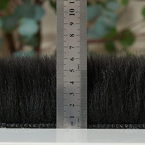 EasyJoy Ultra Soft Fluffy Rugs Faux Fur Rug Chair Cover Seat Pad Fuzzy Area Rug (Black, 2x6 ft Rectangle)