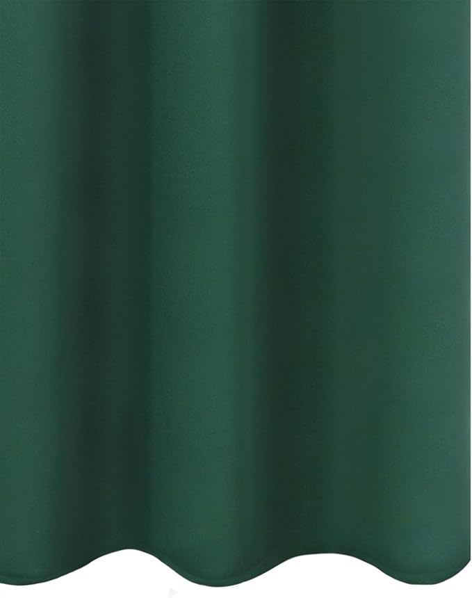 LEMOMO Blackout Curtains 66 x 54 Inch Long Dark Green Curtains Set of 2 Panels Room Darkening Curtains for Bedroom and Living Room