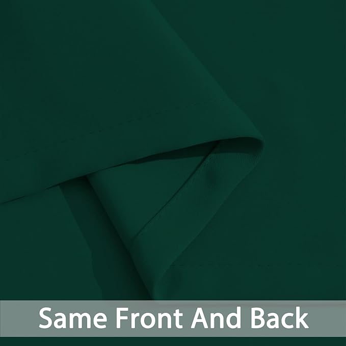 Yakamok Blackout Extra Wide Thermal Insulated Curtains, Total Shade Patio Door Curtain, Full Light Shading Sliding Door Room Divider for Space Separator Bedroom, 1 Panel, W100 x L84, Emerald Green,