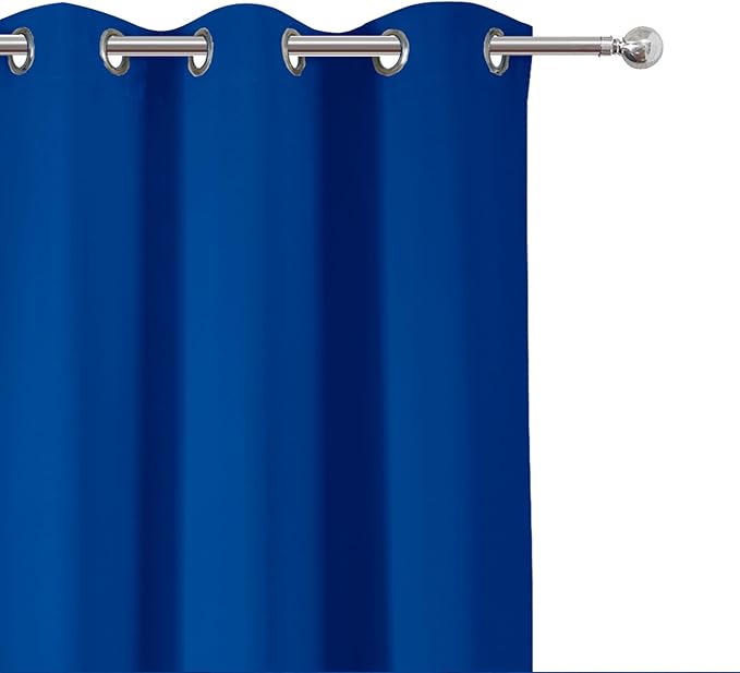 LEMOMO Blackout Curtains 66 x 54 Inch Long Royal Blue Curtains Set of 2 Panels Room Darkening Curtains for Bedroom and Living Room