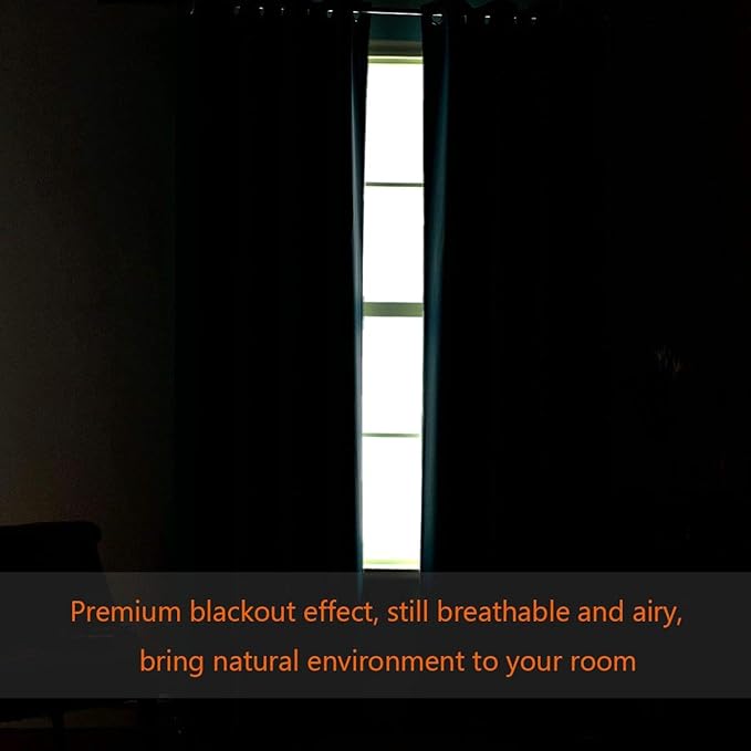 H.VERSAILTEX Blackout Patio Curtains 100 x 108 Inches for Sliding Door Extral Wide Blackout Curtain Panels Thermal Insulated Room Divider - Grommet Top, 9' Tall by 8.5' Wide - Charcoal Gray