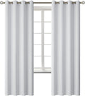 BGment Room Darkening Curtains 72 Inches Long - Grommet Thermal Insulated Drapes Window Treatment Curtains for Bedroom, 2 Panels, 52 x 72 Inch, Greyish White