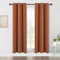 NICETOWN Modern Blackout Curtains Noise Reducing, Thermal Insulated and Privacy Room Darkening Drape Panels for Boy's Guest Room Door Window (Burnt Orange, 2 Panels, W42 x L72 -Inch)