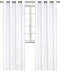 BGment Blackout Curtains - Grommet Thermal Insulated Room Darkening Bedroom and Living Room Curtains, Set of 2 Panels (52 x 108 Inch, Pure White)