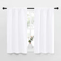 NICETOWN White Curtains for Kitchen Window, Home Decoration Light Filtering Curtains & Drapes for Small Window (34 in x 45 in (W x L), 1 Pair)