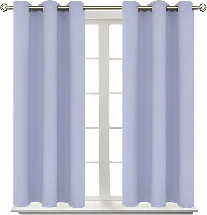 BGment Room Darkening Curtains 54 Inches Long - Grommet Thermal Insulated Drapes Window Treatment Curtains for Bedroom, 2 Panels, 38 x 54 Inch, Lavander