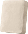 Couch Cover Stretch Velvet Sofa Cushion Cover 1-Piece - Elastic Washable Slipcover for Seat or Backrest, Couch Seat Covers for Sofas (Cream)