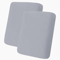 hyha Milk Silk Couch Cushion Covers, Soft Magic Sofa Covers Washable for 2 Cushion Couch, Stretch Sectional Outdoor Cushion Covers for Patio Furniture with Elastic Bottom(2 Packs, Grey)