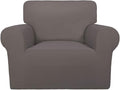 PureFit Super Stretch Chair Sofa Slipcover – Spandex Non Slip Soft Couch Sofa Cover, Washable Furniture Protector with Non Skid Foam and Elastic Bottom for Kids, Pets （Chair, Taupe）