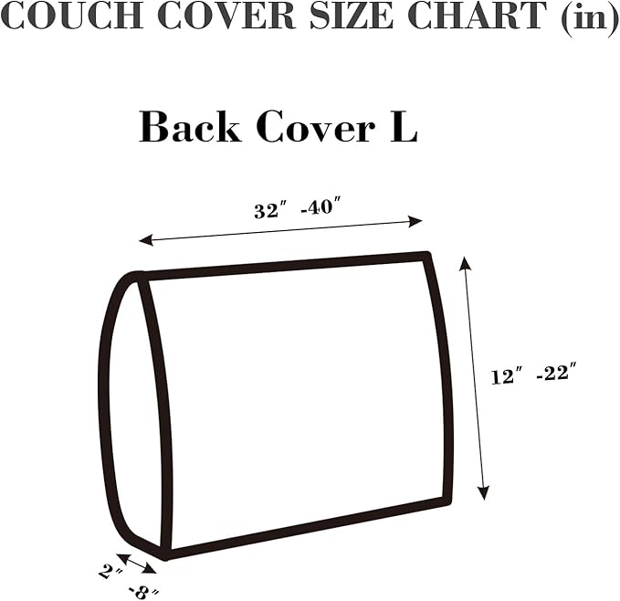 Sofa Covers Couch Covers for Sofa Pet Friendly Couch Cushion Covers Universal Sofa Covers Washable Stretch Slipcovers for Sectional Sofa (Texture Ivory White,Back Cover L)