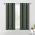 NICETOWN Shack Blackout Curtains 54 inches Long, Thermal Insulated and Privacy Room Darkening Drape Panels for Boy's Guest Room Door Small Short Window (Dark Mallard, 2 Panels, W42 x L54 -Inch)