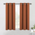 NICETOWN Modern Blackout Curtains Noise Reducing, Thermal Insulated and Privacy Room Darkening Drape Panels for Boy's Guest Room Door Small Window (Burnt Orange, 2 Panels, W42 x L54 -Inch)